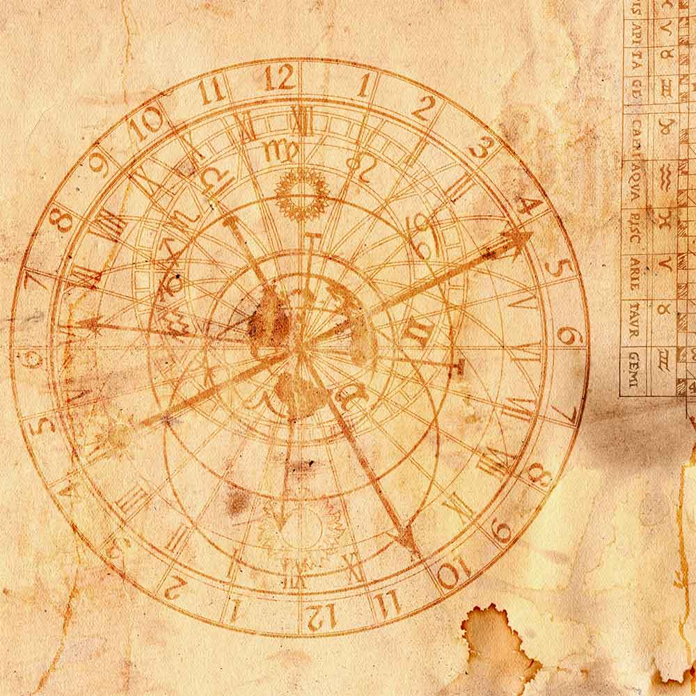 The circle of twelve little animals in one wooden clock