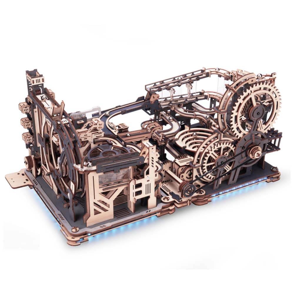 Link Pack Marble Run — Goliath & Spaceport (White, Silver & Copper) Motorized