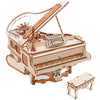 Magic Piano — Miniature Wooden Concert Grand Kit (Natural Wood, Victorian)