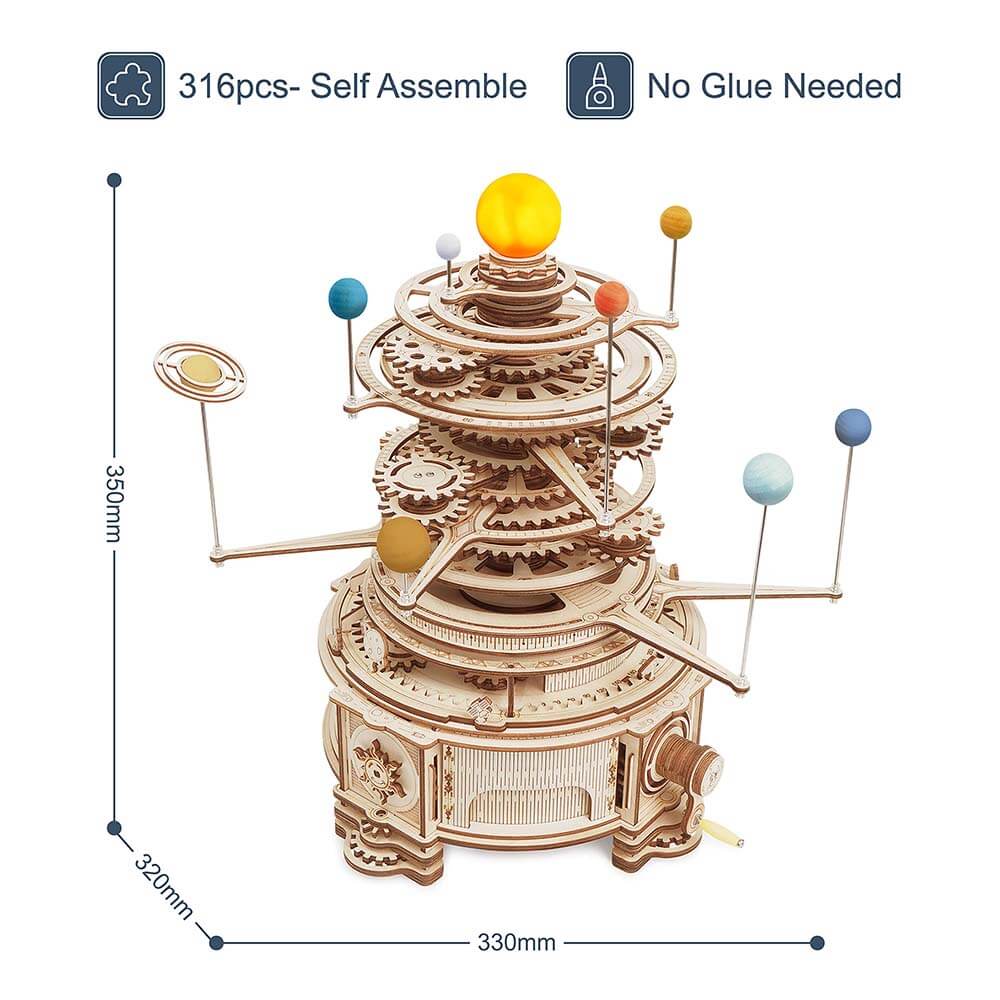 Rotatable Mechanical Orrery