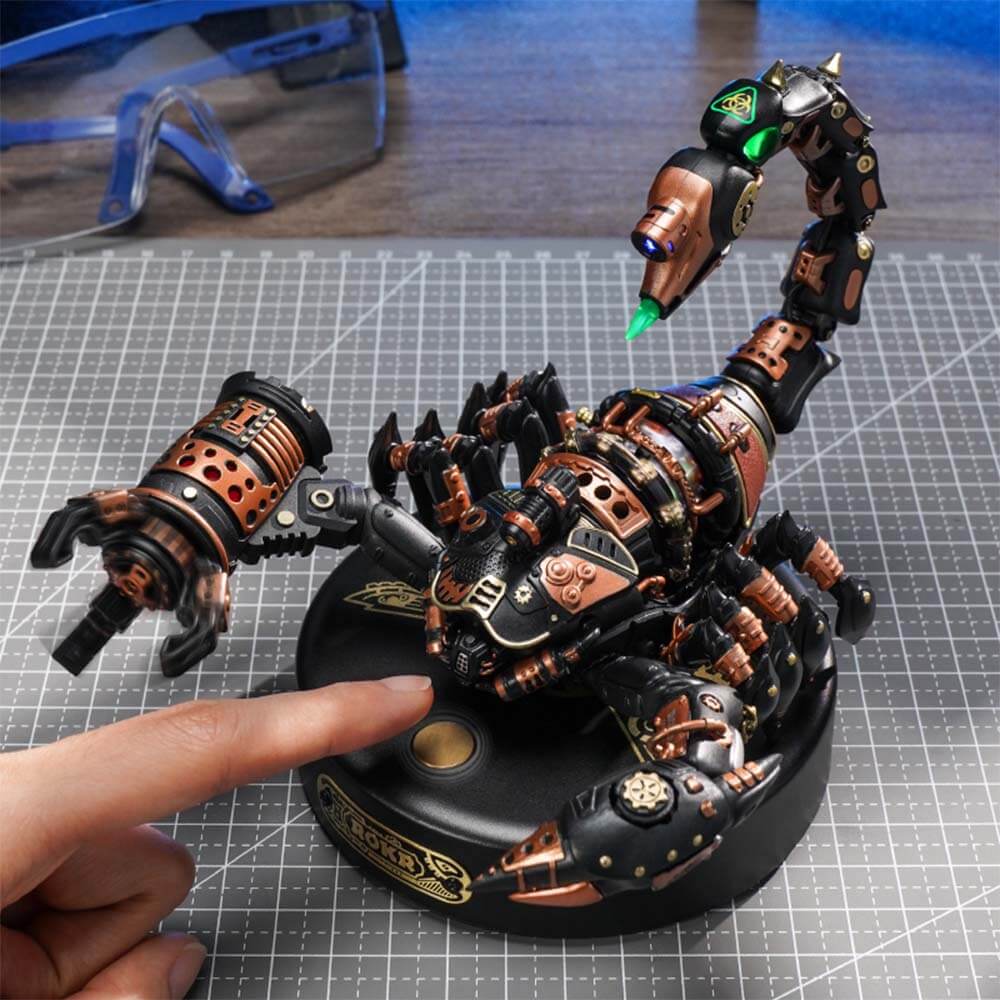 Emperor Scorpion Steampunk 3D Puzzle — Brass & Copper ABS, Metal & Leather