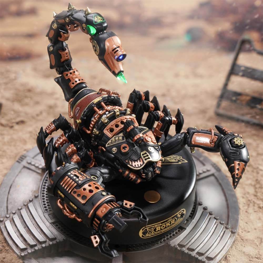 Emperor Scorpion Steampunk 3D Puzzle — Brass & Copper ABS, Metal & Leather