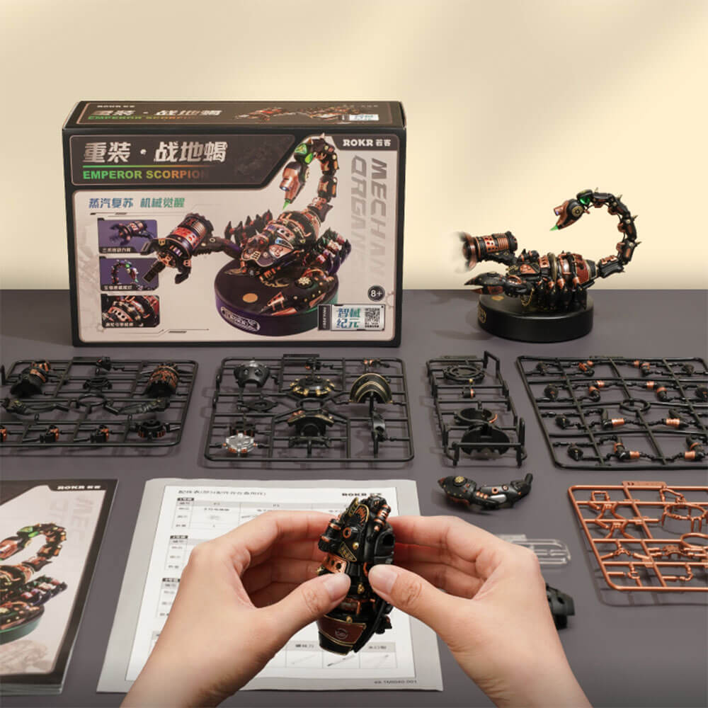Emperor Scorpion Steampunk 3D Puzzle — Brass & Copper ABS, Metal & Leather