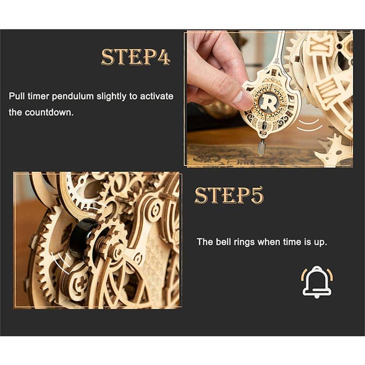 Wooden Owl Clock Kit — Plywood Build, Working Clock & Timer (Beige / Light Brown)