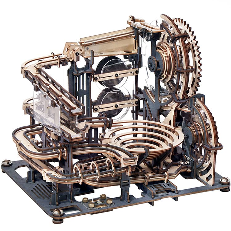Goliath the Giant Roller Coaster — Natural Plywood Marble Run (294 pcs)