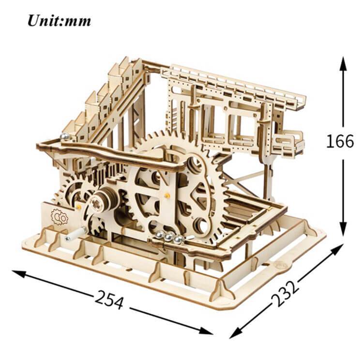 Marble Run: Pipeline Coaster — Light Wood Plywood Puzzle (239 pcs)