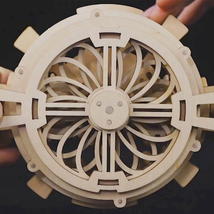 Permanent Calendar — Plywood Mechanical Perpetual Desk Calendar (Natural Wood)