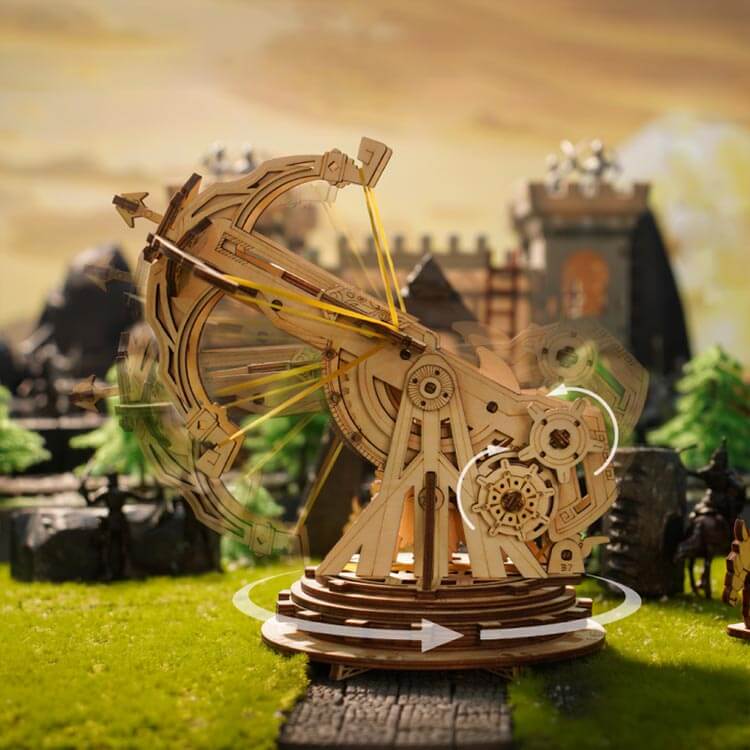 Siege Heavy Ballista — Plywood Tabletop Model (Natural Wood)