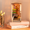 Sakura Densya — Japanese Miniature Bookshelf Diorama (Wood & Paper, Pastel Pink)