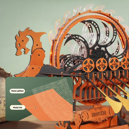 Viking Dragon Ship Wooden Model Kit – Interactive Decor