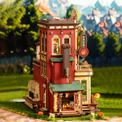 Santa's Gift Factory Wooden Music Box