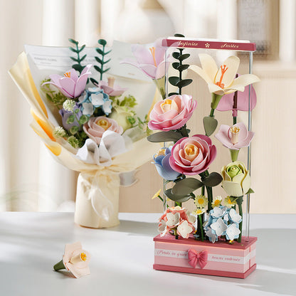 Pastel Floral DIY 3D Puzzle Bouquet – Flower-Box