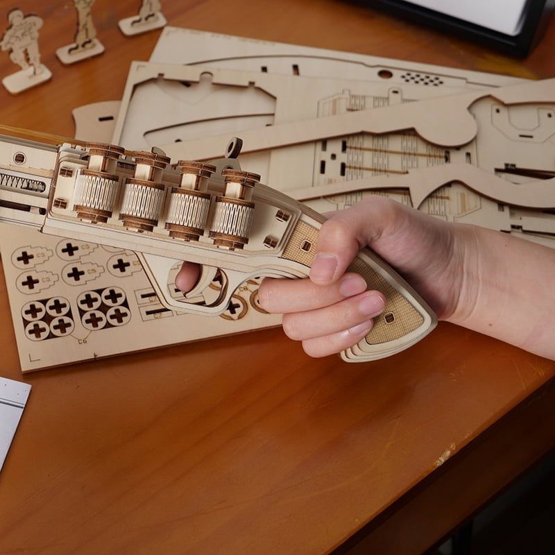 Wooden 3D Shotgun Puzzle Kit — Plywood, 170‑Piece DIY (Non‑Firing)