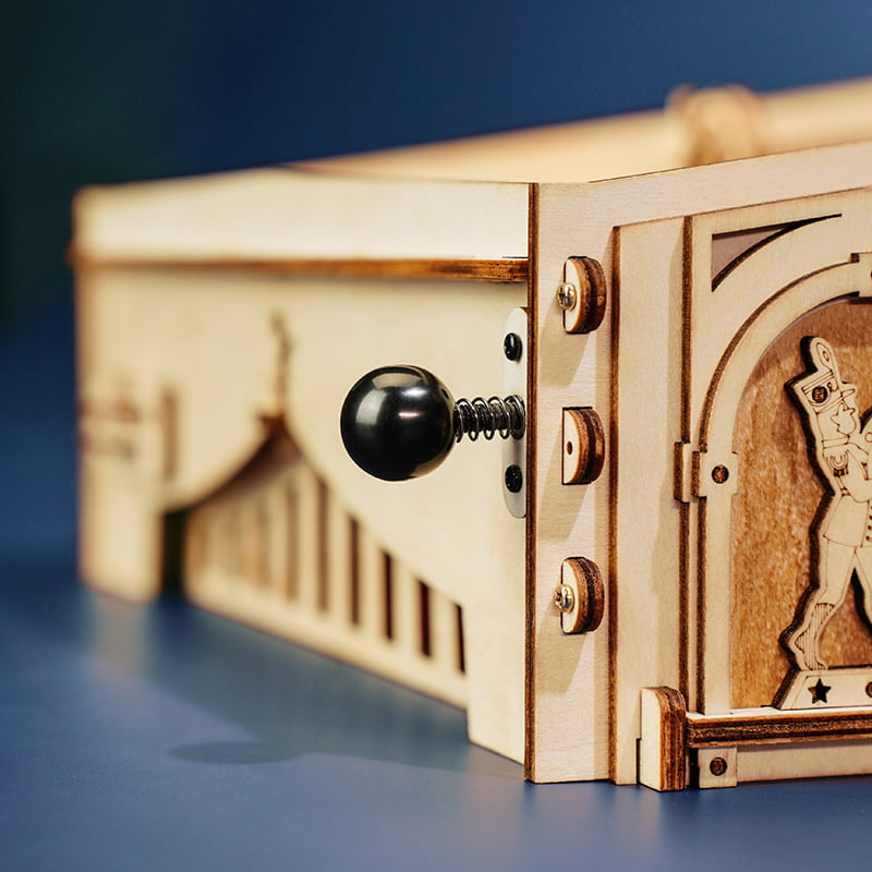 Natural Wood 3D Pinball Model — Laser-Cut Wood Tabletop Kit (482 pcs)