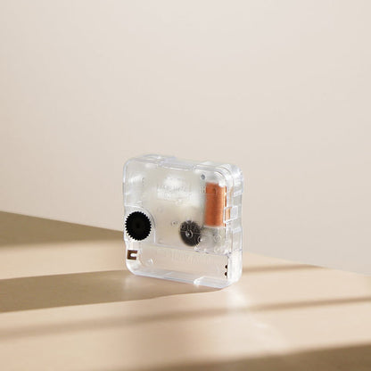 Romantic Notes Ornate Plywood Wall Clock — Natural Wood & Dark Gray