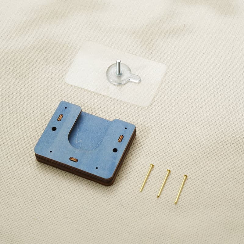 Romantic Notes Ornate Plywood Wall Clock — Natural Wood & Dark Gray