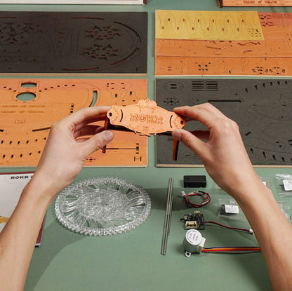 Viking Dragon Ship Wooden Model Kit – Interactive Decor