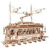 Classic City Tram Model – 1:24 Scale Wooden Mechanical Puzzle