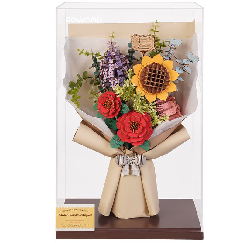 Handcrafted Wooden Flower Bouquet – DIY Decorative Home Décor Kit