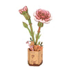 Pink Carnation Wooden Craft Model Kit