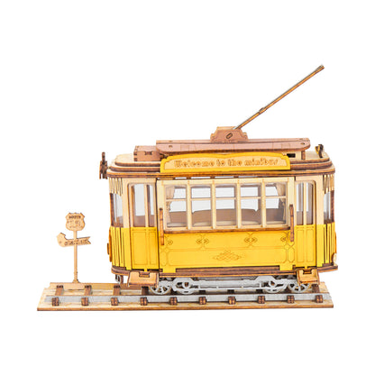 San Francisco Tramcar Model Kit — Yellow Plywood, 145 Pieces