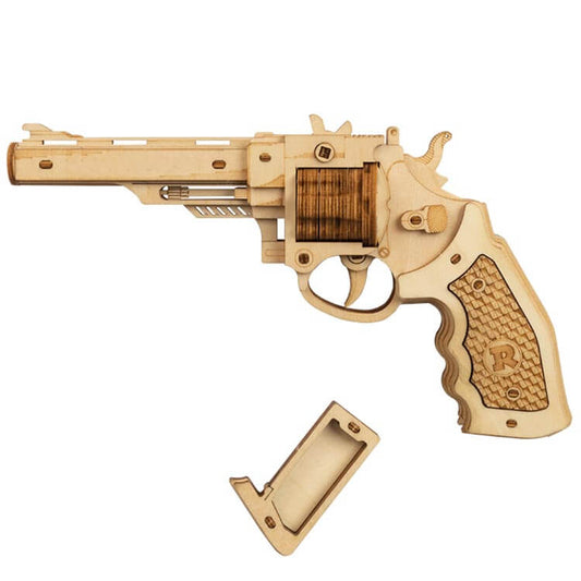 Wooden 3D Puzzle - Small Wooden Toy Revolver