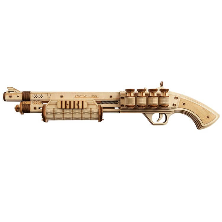 Wooden 3D Puzzle Toy Shotgun