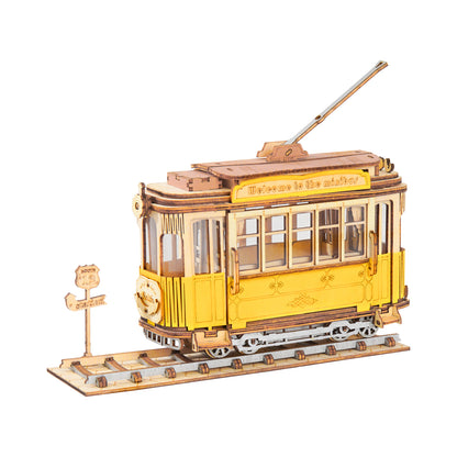 San Francisco Tramcar Model Kit — Yellow Plywood, 145 Pieces