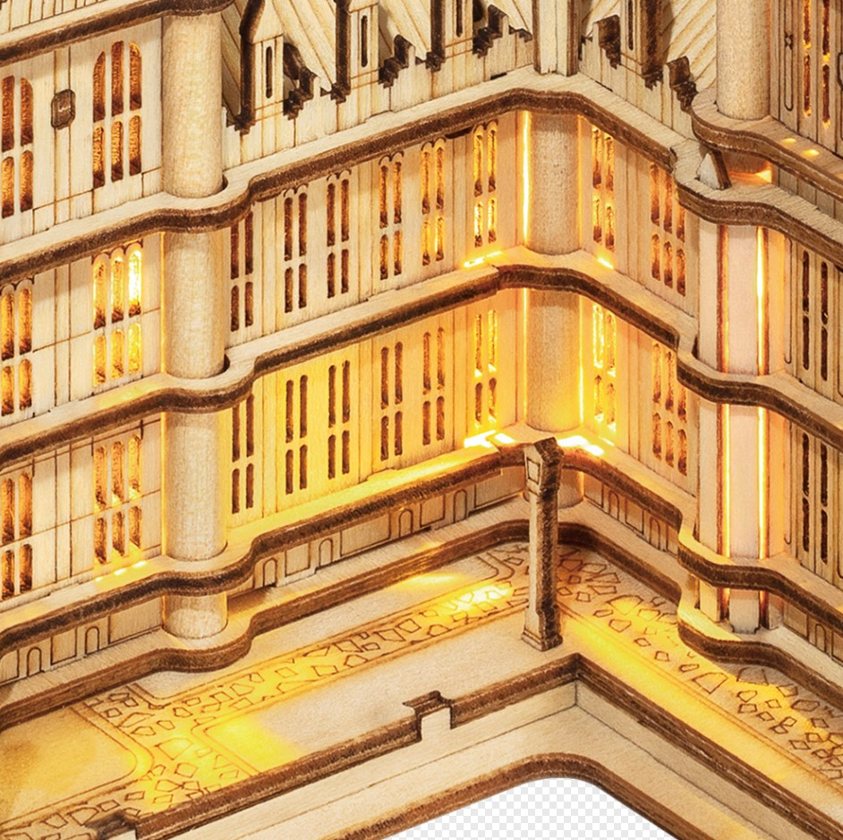 Big Ben Plywood Model Kit — Lighted 220‑Piece Easy Build