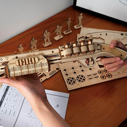 Wooden 3D Puzzle Toy Shotgun