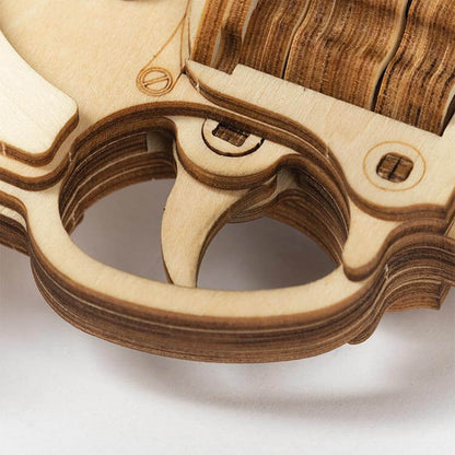 Wooden 3D Puzzle - Small Wooden Toy Revolver